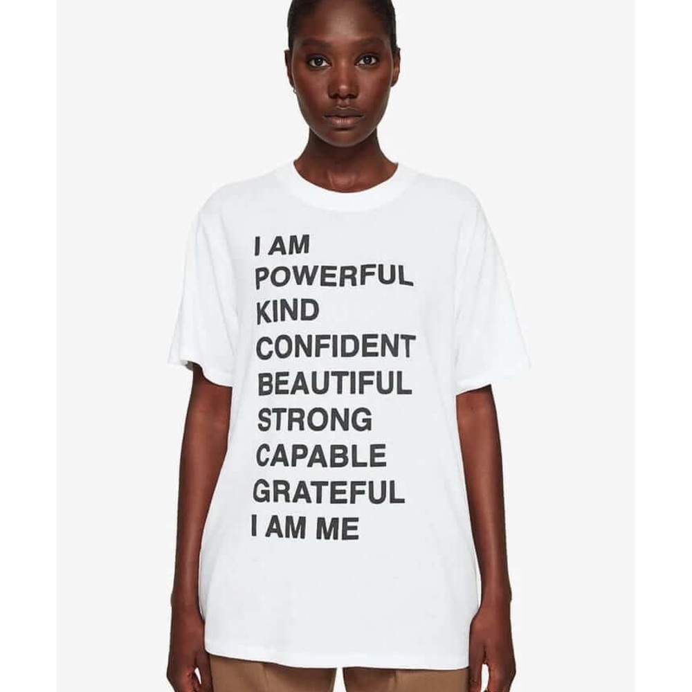 Anine Bing Empowerment Graphic Tee - White